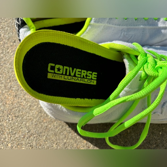 Converse One Star Shield Canvas Ox White/White/Volt US size Women 11.5 / men 10 - Picture 6 of 13